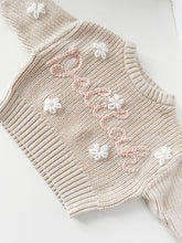 Load image into Gallery viewer, delilah in ballerina, white regular yarn for flowers with ballerina center.
